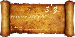 Spitzer Zénó névjegykártya